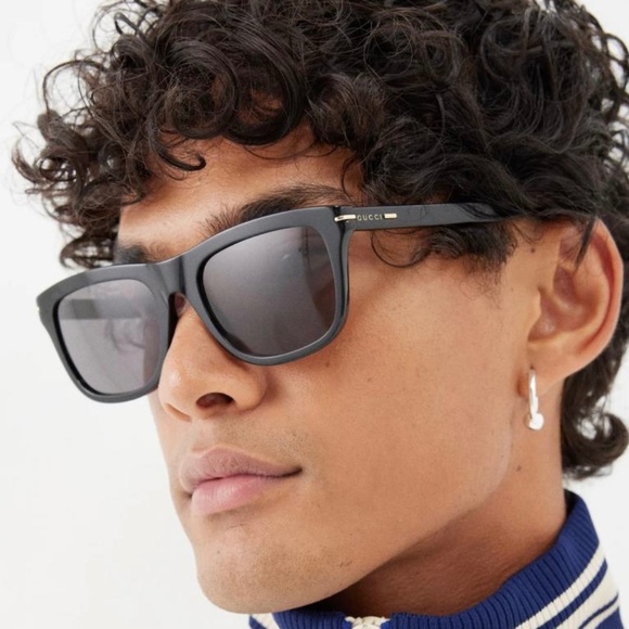 NEW GG1444S 001 GUCCI BLACK GREY SQUARE UNISEX GUCCI SUNGLASSES - Picture 1 of 14
